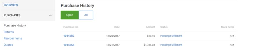 Purchase History